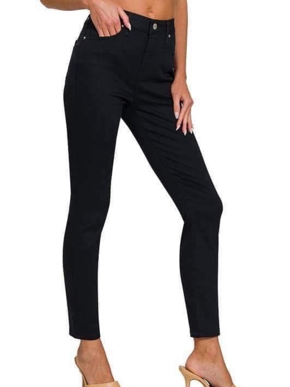 Zenana Outfitters Black High-Rise Skinny Pants